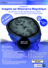 Formation en imagerie par résonnance magnétique. Du 18 au 22 novembre 2013 à Bordeaux. Gironde. 
